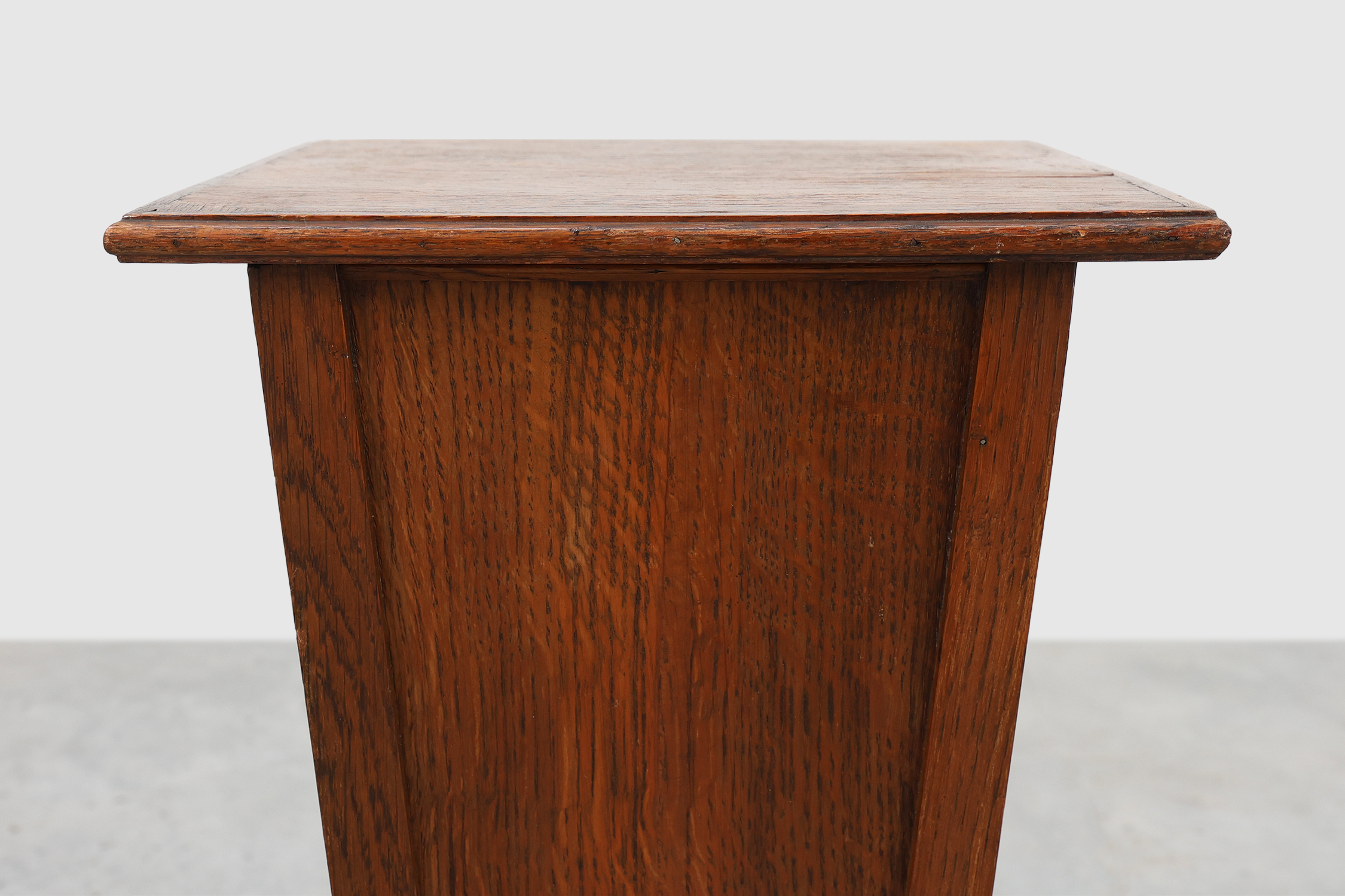 French Art Deco Solid Oak Pedestal or Plant Stand, Display Column, ca 1925thumbnail
